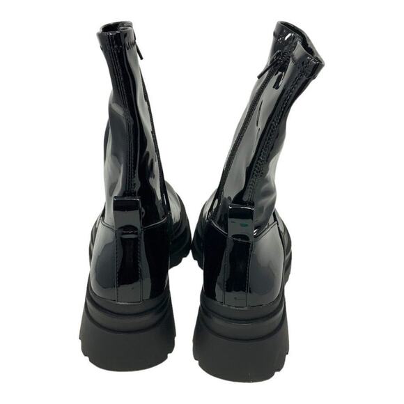 Aldo Big Shot Sock Boots Black Patent Size 8.5 NWT $165 MSRP - Picture 6 of 8